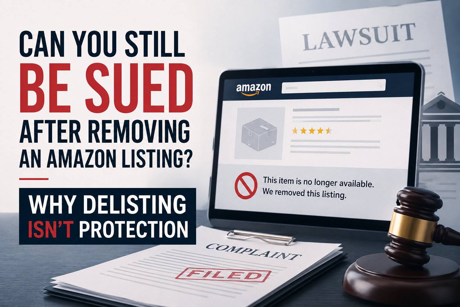 Can You Still Be Sued After Removing an Amazon Listing? Why Delisting Isn't Protection